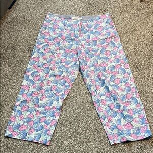 Vineyard Vines Linen Colorful Pineapple Capri Pants